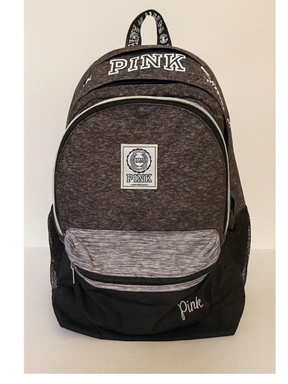 PINK Victoria's Secret Charcoal and Black Backpack